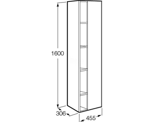 Шкаф - колонна Roca Etna 857303806 белый глянец 