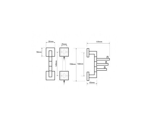 Тройной крючок поворотный Bemeta 132206072