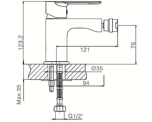 Смеситель для биде Haiba HB50505-8 Белый Смеситель для биде Haiba HB50505-8 Белый