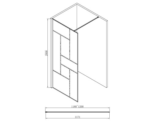 Душевая перегородка ABBER Immer Offen AG63120B
