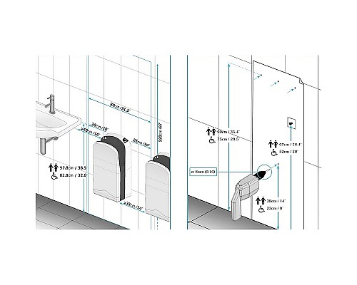 Сушилка для рук Nofer V-Jet 01303.CR Вишневая Сушилка для рук Nofer V-Jet 01303.CR Вишневая