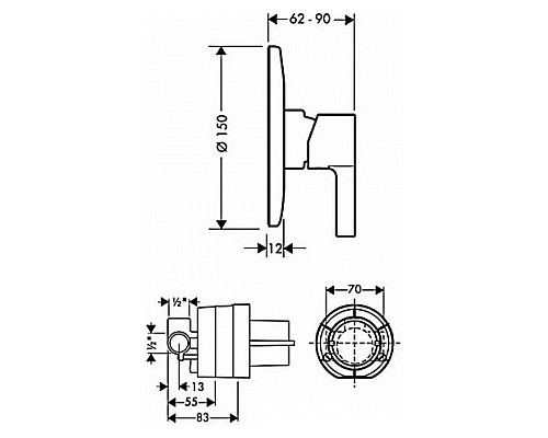 Смеситель для душа Hansgrohe Logis 71666000