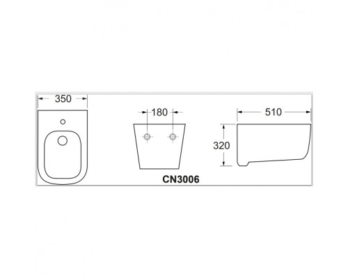 Подвесное биде Ceramica Nova NEW DAY CN3006