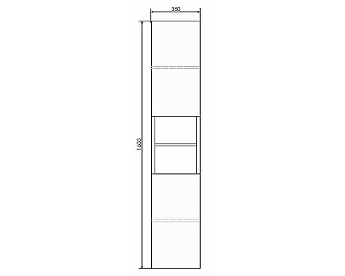 Шкаф пенал Comforty Верона 35-Н 00004142368 подвесной Дуб белый