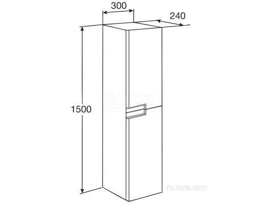 Шкаф - колонна Roca Victoria Nord ZRU9302729 Ice Edition