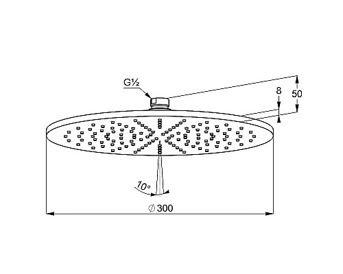 Верхний душ Kludi A-QA 6433005-00 Хром
