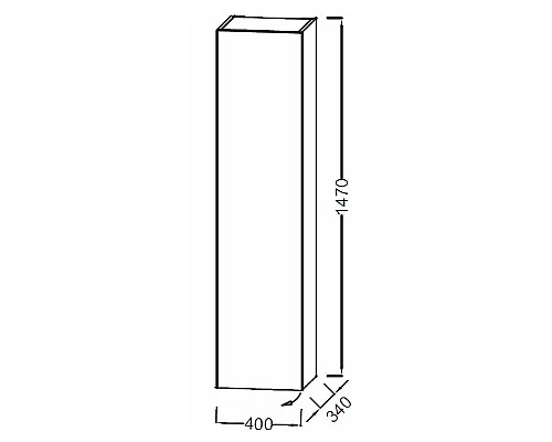 Шкаф пенал Jacob Delafon 40 L EB1850G-G1C подвесной Белый глянцевый
