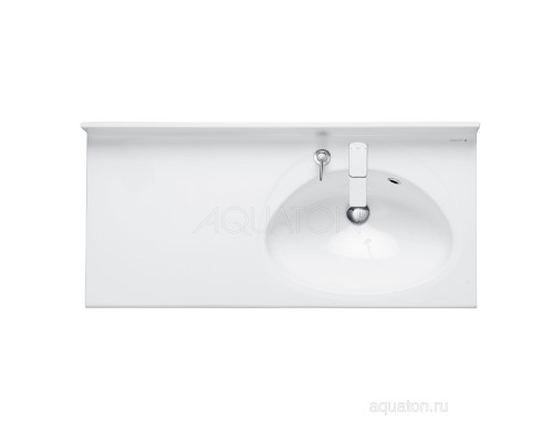 Раковина Отель 3/100 правая белая с навесами Aquaton