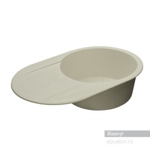 Мойка для кухни Амира круглая с крылом жемчуг Aquaton