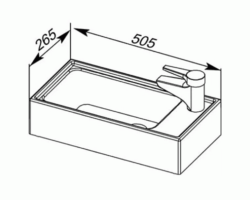 Комплект мебели для ванной Aquanet Лидс 50 240480 подвесной Белый