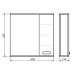 Зеркало со шкафом Comforty Модена М-60 00-00001639 Белое матовое