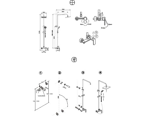 Душевая система Bravat Opal F9125183CP-A-RUS Хром