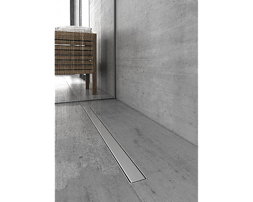 Душевой лоток BERGES В1 Keramik 400 матовый хром боковой