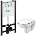 Комплект унитаза с инсталляцией Roca Debba Round Pack Rimless 893104980 с сиденьем Микролифт без клавиши смыва