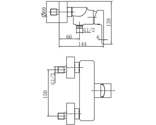 Смеситель Aquanet AF520-30СW