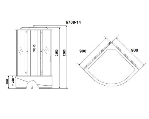 Душевая кабина Niagara Classic NG-6708-14 90x90