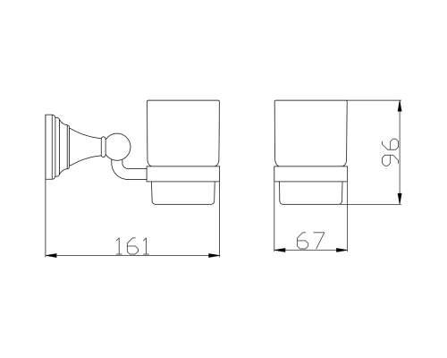 Стакан для зубных щеток Rav Slezak Morava MKA0201SM Бронза