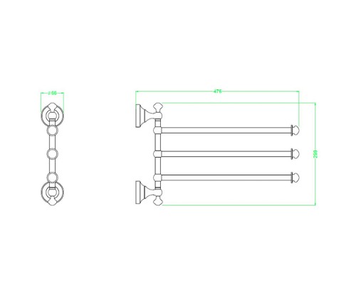 Держатель для полотенец Schein Saine Chrome 7053052 Хром
