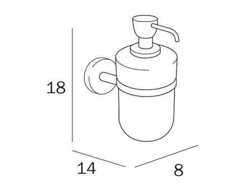 Дозатор для жидкого мыла Inda Forum A36120CR21 Хром