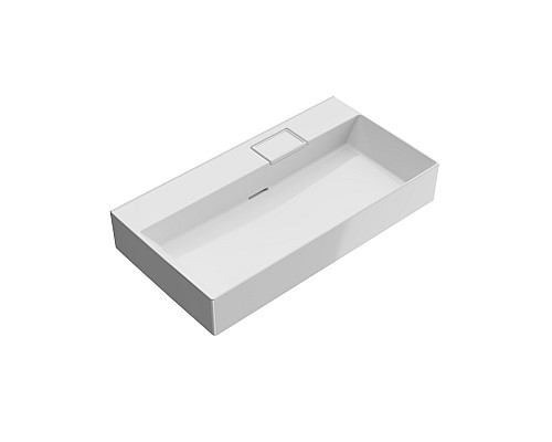 Раковина Kerama Marazzi LOGICA подвесная без отверстий 90, белая глянцевая