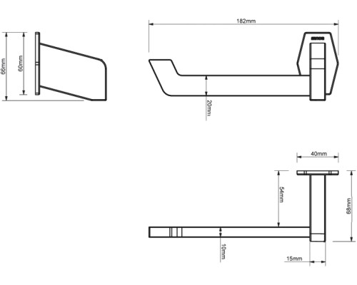 Держатель туалетной бумаги Sonia Luce 182480 Черный матовый