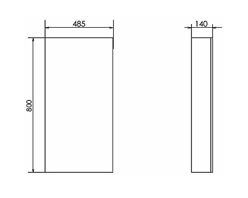 Зеркальный шкаф Comforty Порто 50 00-00009323 Дуб темно-коричневый