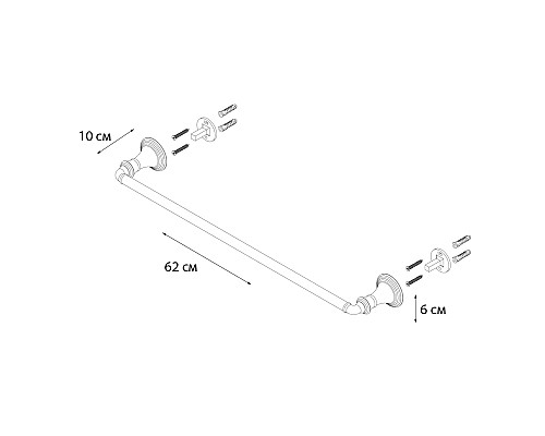 Полотенцедержатель FIXSEN Best трубчатый FX-71601A