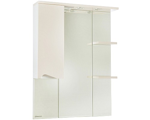 Зеркало со шкафом Bellezza Эйфория 80 L 4619113002076 с подсветкой Бежевое