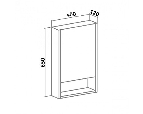 Зеркальный шкаф Runo Микра 40 УТ000002341 правый