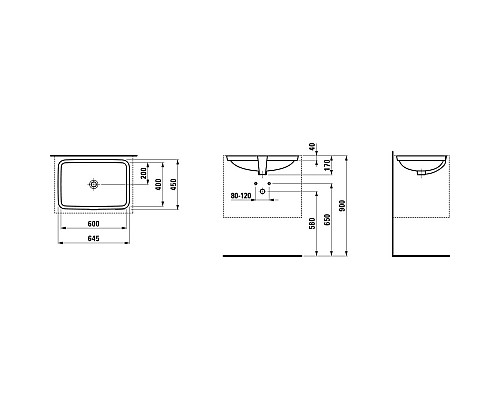 Раковина Laufen Pro 8.1196.9.000.109.1