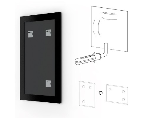 Зеркало Evoform Definite 84х64 BY 1013 в багетной раме - Золотой акведук 61 мм