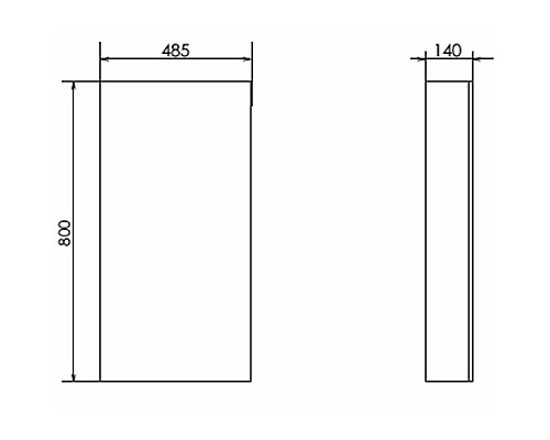 Зеркальный шкаф Comforty Порто 50 00-00009233 Дуб дымчатый