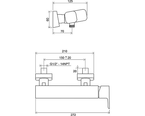 Смеситель для душа Ravak X070066