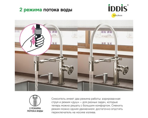 Смеситель для кухни Iddis Grange Сатин