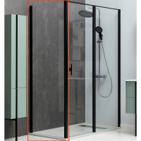 Душевая стенка Allen Brau Priority 80 3.31015.BBA Черный брашированный