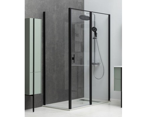 Душевая стенка Allen Brau Priority 80 3.31015.BBA Черный брашированный