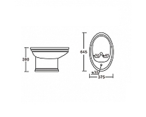 Биде CeramaLux Lux Classic 4285 Белое