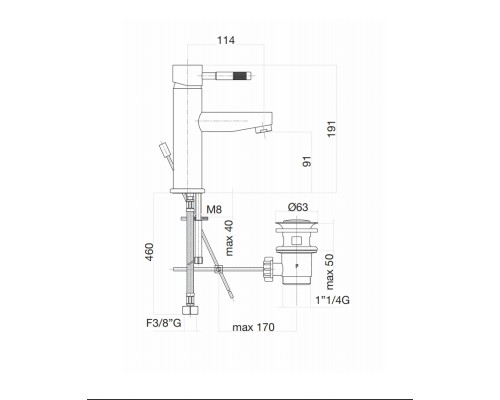 Смеситель для биде Fiore Xenon 44CR5371 Хром