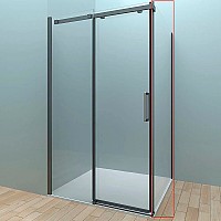 Душевая стенка Veconi Rovigo KP-06B 100 KP06B-100-01-19C4 Черный матовый