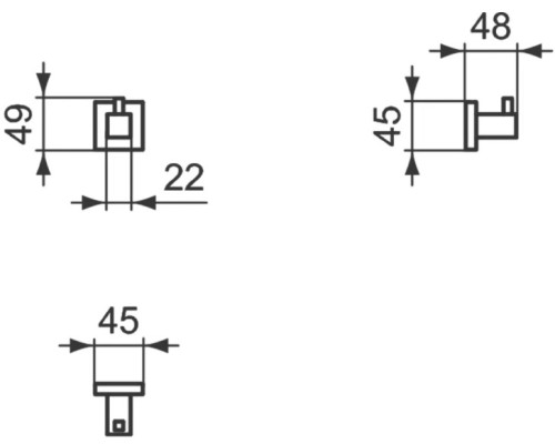 Крючок Ideal Standard IOM Square Хром