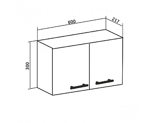 Шкаф навесной Runo Рондо 60х30 00000001089