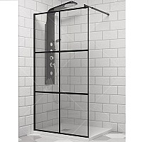 Душевая перегородка RGW Walk In WA-111B 70 411011107-84 профиль Черный стекло прозрачное