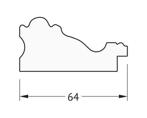 Зеркало Evoform Definite 135х75 BY 3301 в багетной раме - Версаль кракелюр 64 мм