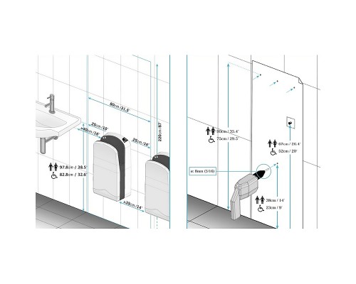 Сушилка для рук Nofer V-Jet 01303.RF Красная