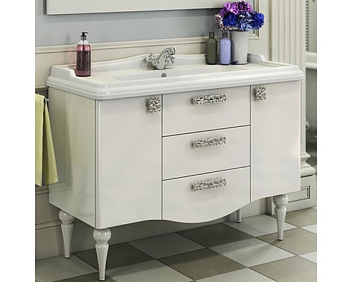 Тумба с раковиной Comforty Монако 120 00003132224 Белая