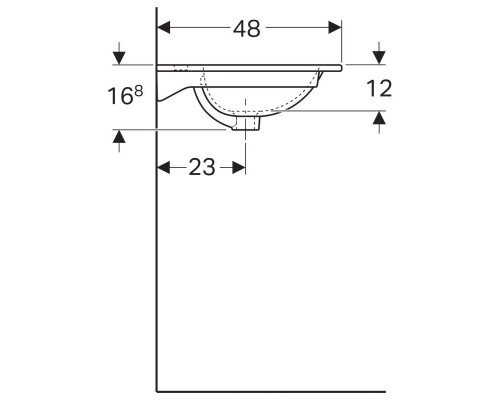 Раковина 60 см GEBERIT Acanto 500.640.01.2