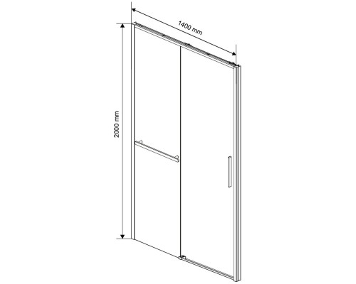 Душевая дверь Vincea Slim Soft 140 VDS-1SS140CL профиль Хром стекло прозрачное