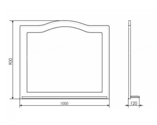 Зеркало Comforty Монако 100 00004136986 Белое