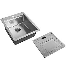 Кухонная мойка ZorG Master 45 ZM N-4552 с накладкой Нержавеющая сталь