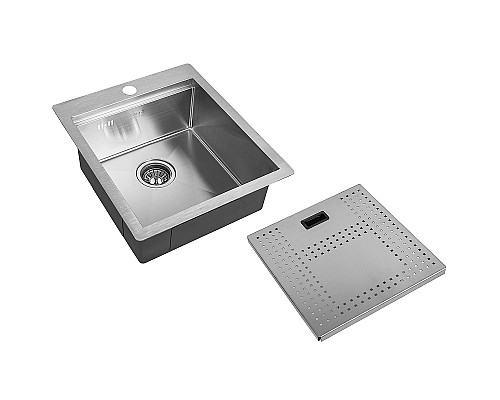 Кухонная мойка ZorG Master 45 ZM N-4552 с накладкой Нержавеющая сталь